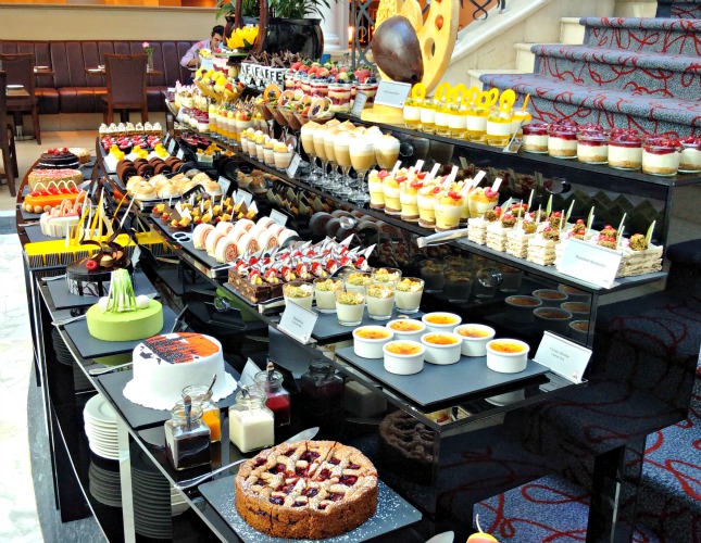 Desserts at Fountain Restaurant Movenpick Hotel Bur Dubai